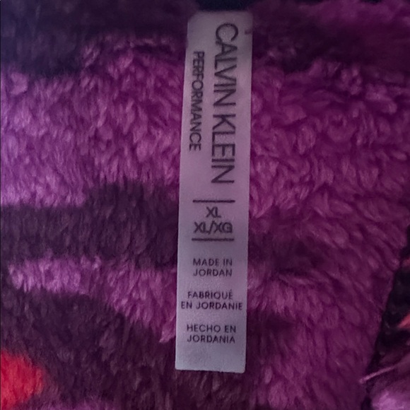 Calvin Klein Performance Purple and Red Camo Fleece Top - Picture 4 of 7
